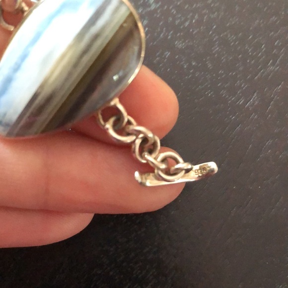 Owyhee opal sterling silver bracelet - Picture 10 of 10